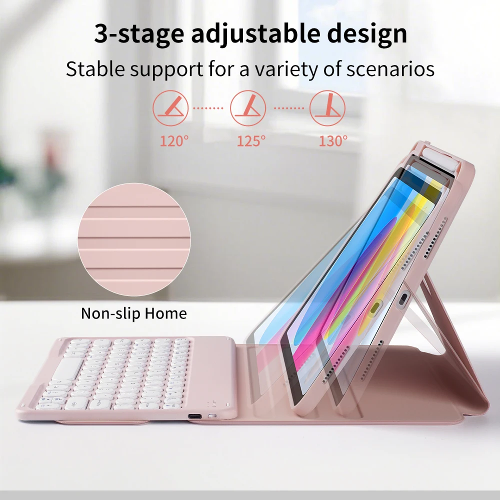 Advanced iPad Case with Detachable Wireless Keyboard, 10.9 Inch, 2025 Edition