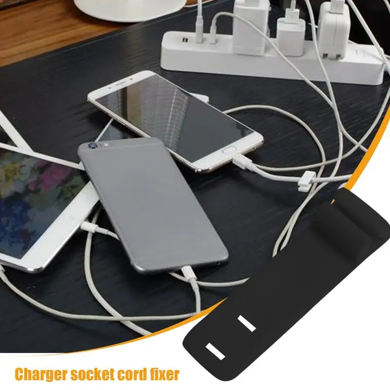 USB Cable Organizer Non-slip Socket Cord Holder 3x Reusable Wire Management Too Charger Strip Organizer For Home Studio
