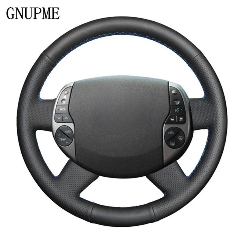 Black Steering Cover Artificial Leather Car Steering Wheel Cover for Toyota Prius 20(XW20) 2004 2005 2006 2007 2008 2009 steering wheel cover