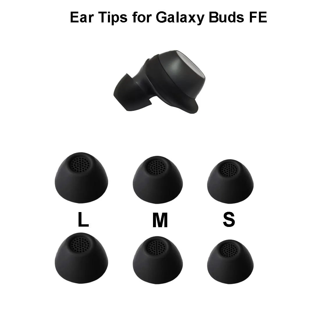 6PCS Silicone Ear Tips for Samsung Galaxy Buds 3 Pro / 2 Pro / Pro / FE / Galaxy Buds 2 Eartips Ear Pads Caps Case