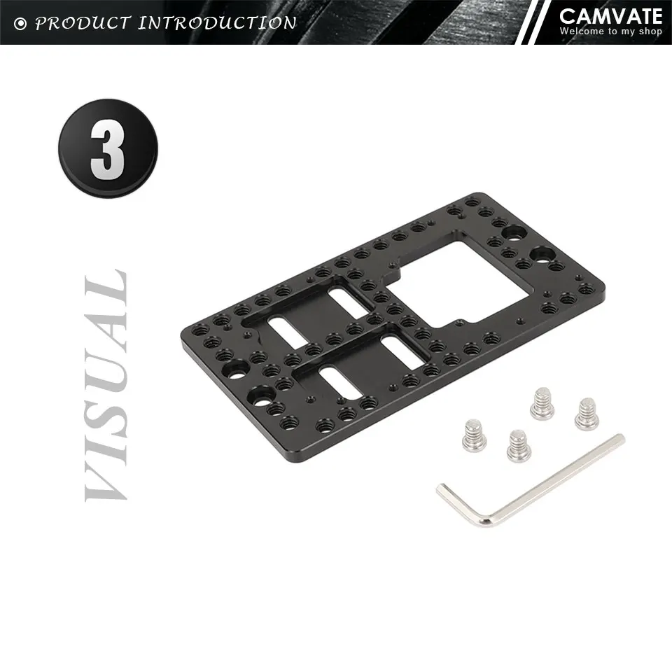 Cheese Plate Battery Backboard With 1/4"-20 Thread Screw Exclusively For IDX P-V