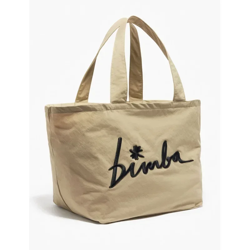 

Letter Embroidered Zipper Handbags Large Capacity Tote Bag Casual Shoulder Bags Unisex Lightweight Shopping Bag For Women