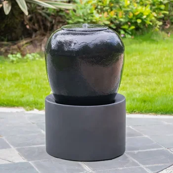 Outdoor Cement Fountain Urn 1