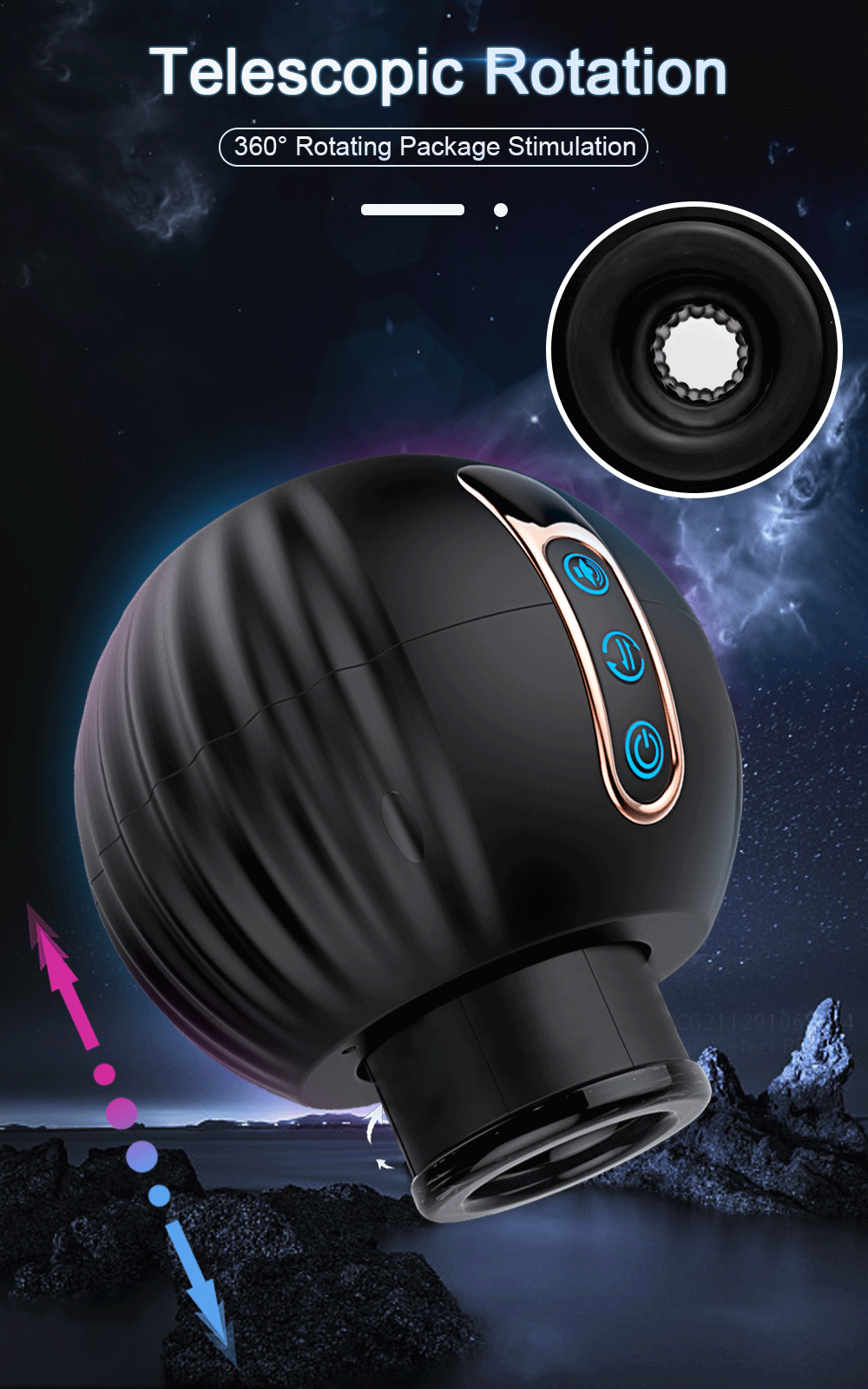 Automatischer männlicher Masturbator, Teleskop-Rotations-Masturbationskolben, Mastubator-Ausrüstung, Waren für Erwachsene_voghion.com