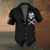 Men's Short-Sleeved Shirt Summer Fashion Retro Horror Skull Print Street Casual Trend Men's Shirt Oversized Tops SIZE S-5XL 2