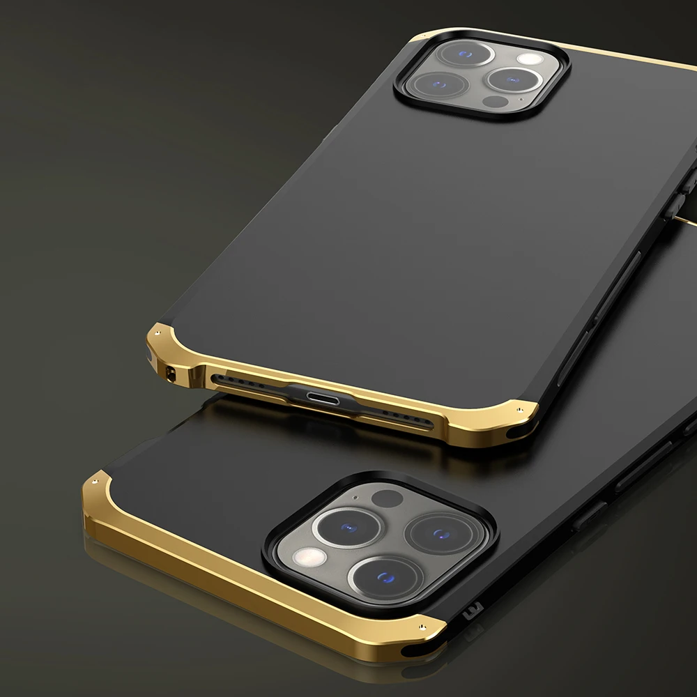 

Textured Anti-fall Metal Frame PC Back For iPhone 12 14 13 11 Pro Max Mini Plus 14Promax 13Pro XSMAX Xr Xs Bumper Case Cover
