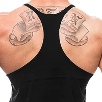 Gilets de course pour hommes, lettres d'animaux imprimées, débardeurs de gymnastique, musculation en coton, Singlets sans manches, vêtements de Fitness musculaire 2