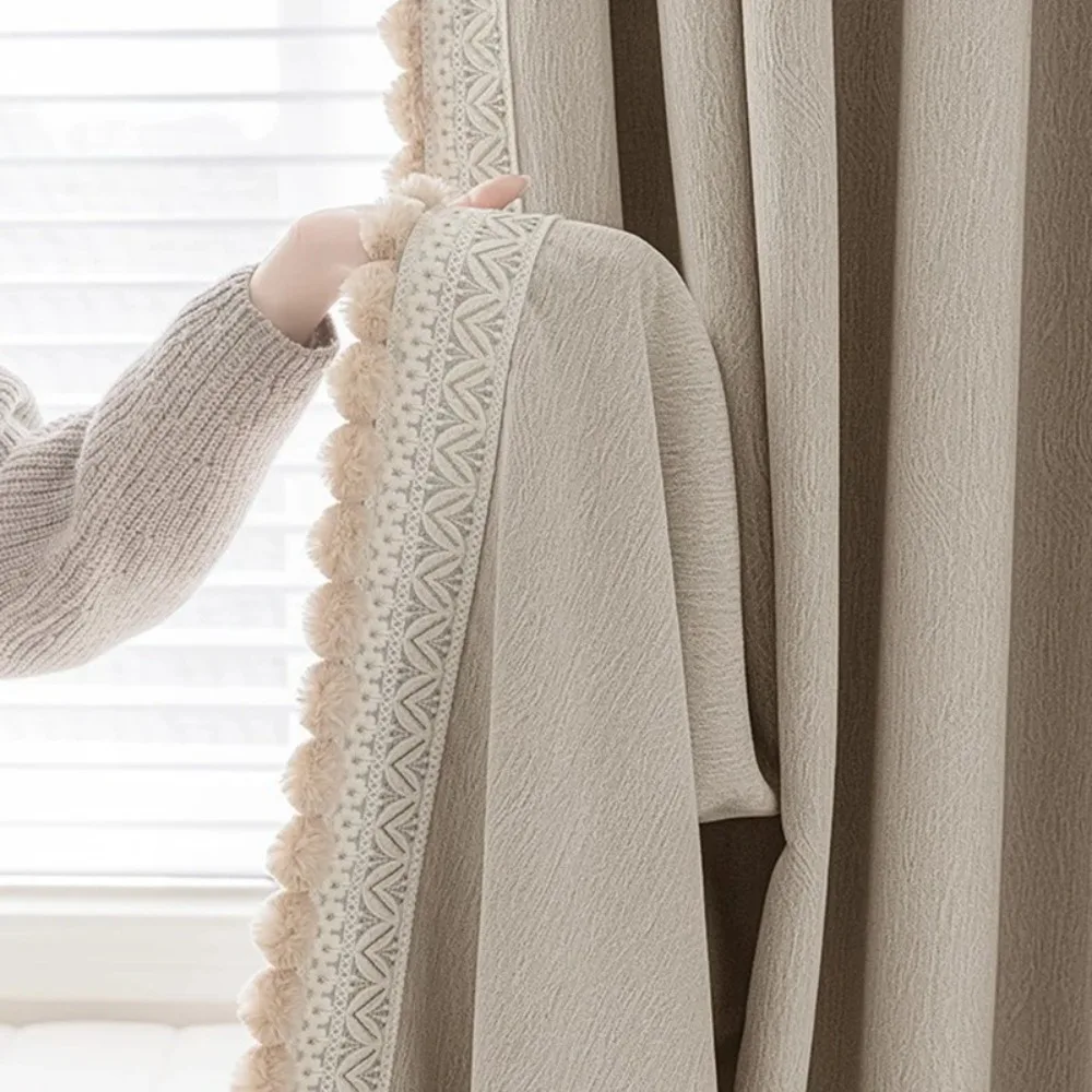 New 1M Faux Rabbit Fur Hairball Ribbon Cuff Plush Strip Handmade Wool Tops Stage Costume Artificial Fur Stripe Decoration