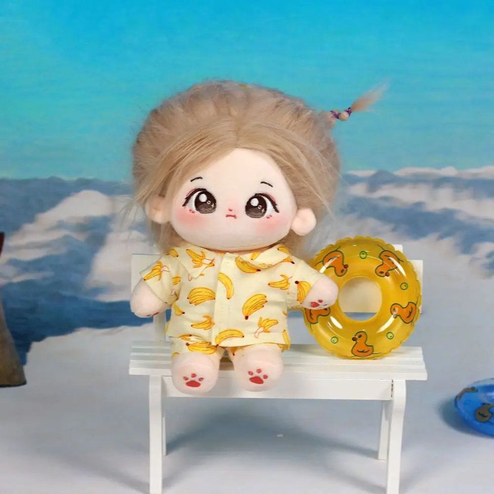 20cm Doll Fruit Beach Pajamas Fashion Doll Mini Sleep Wear Overall Clothes For Stuffed Cotton Dolls Toys Accessories Idol Doll