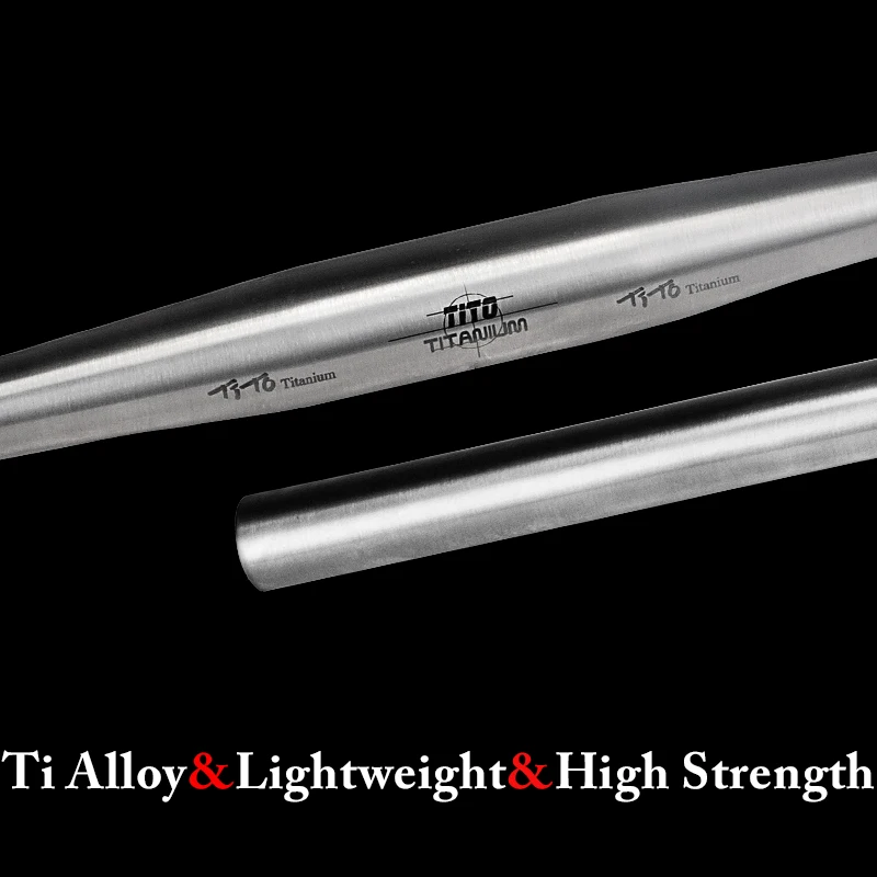 TiTo GR9 Titanium Alloy Mountain Bike Handlebar Super Light MTB/Road Parts Bicycle Flat Handlebar 31.8 or 25.4*600~720mm bicycle handlebar