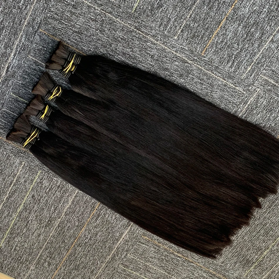 10A Virgin 100% Natural Balck Bone Straight Human Hair Bulk For Braiding Extensiones Cabelo Humano Weaving Unprocessed No Hair 6