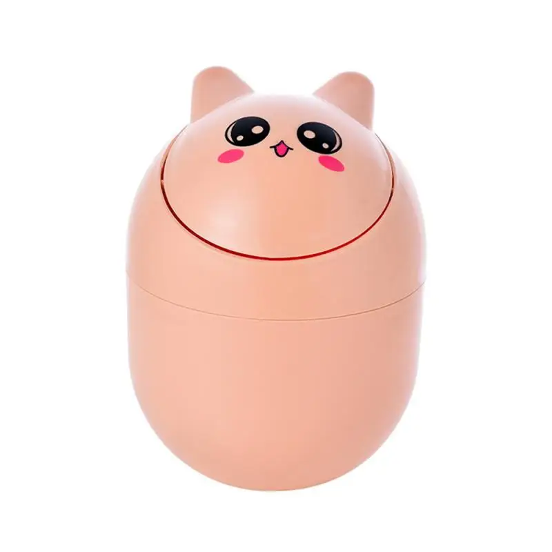 작고 편리한 분할 디자인 크로커 타입 뚜껑, 미니 모양, 데스크탑 쓰레기통, 미니 쓰레기통