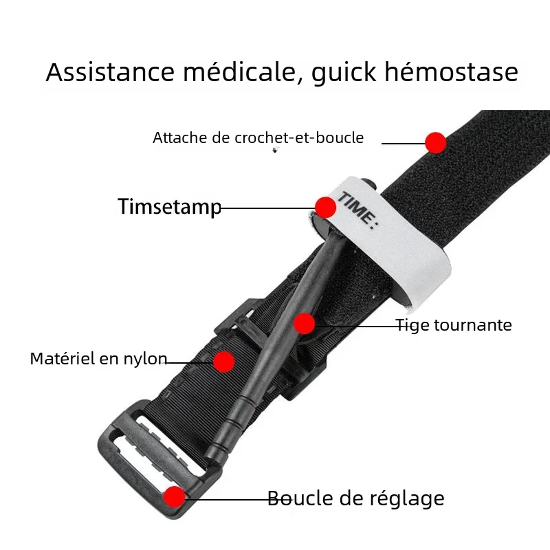 Trousse de premiers secours militaire tactique avec garrot et ciseaux