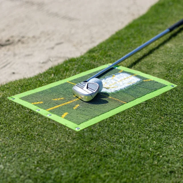 Hordozható Golf Edzés Szőnyegkészlet Beltéri Sztrájk Szőnyeg Pálya Szőnyegek Ütési Irány Jelzés Gyakorlati Pad - Image 4