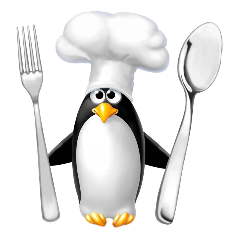 T153# Funny Penguin Chef Refrigerator Decal Kitchen Sticker wall stickers self adhesive stickers kitchen wall sticker