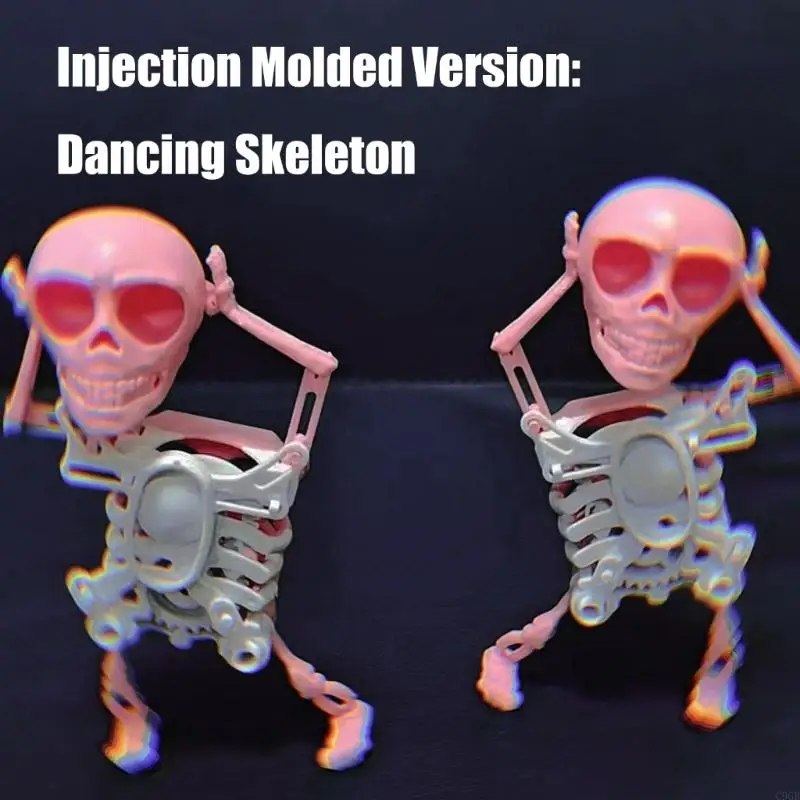 Dancing Skeleton Toy 3D Swinging Wind Up Skeleton 3D Printed Toy for Desk Decoration and Stress Relief