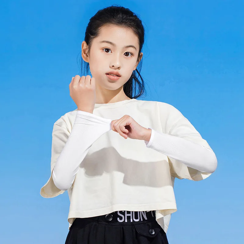 Children's Breathable UV Protection Arm Sleeves – Ice Silk Elastic Sleeves