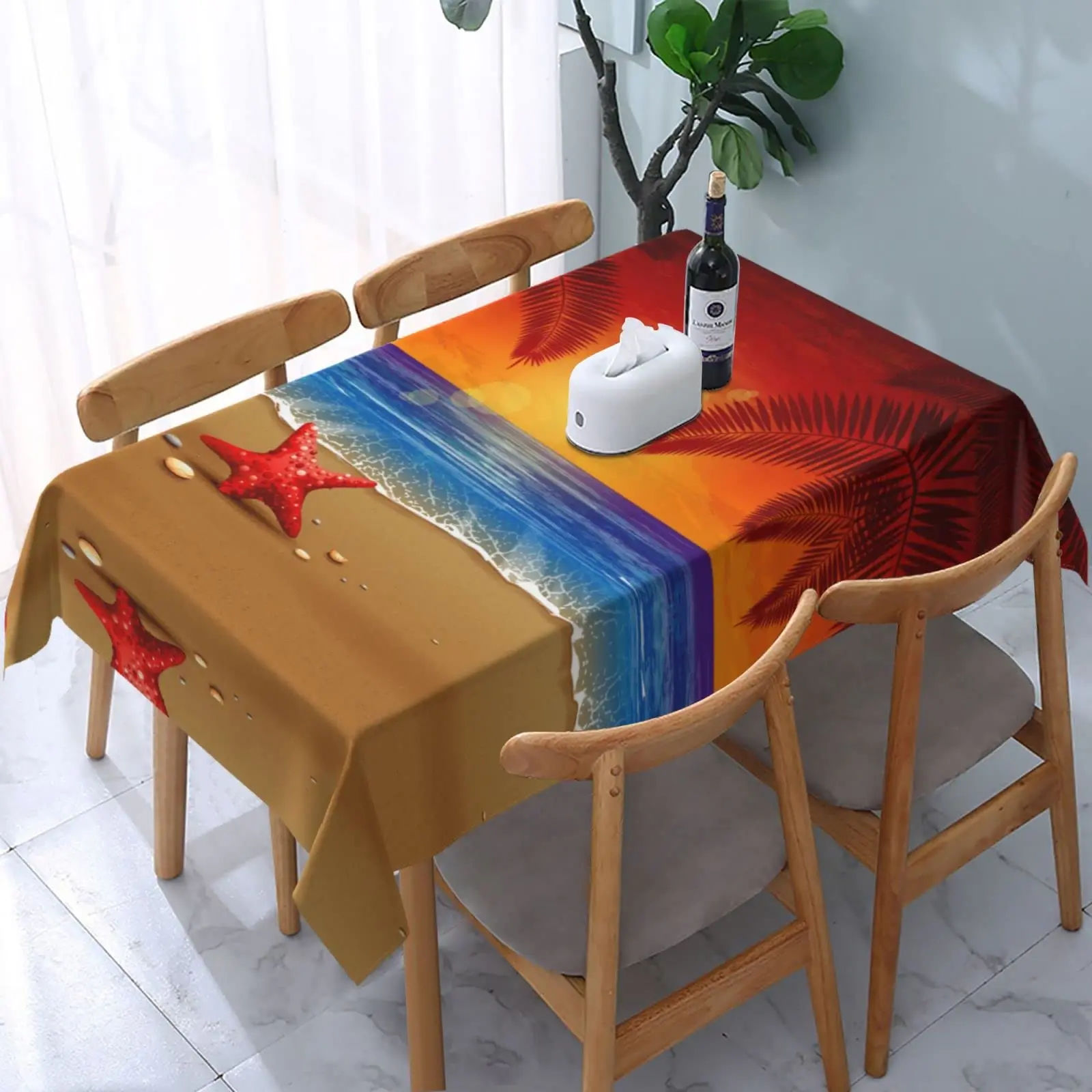 

AFHYZY Table Cloth Rectangle Table Waterproof Tablecloth Picnic Table Cover 54x 72 Inch Washable Camping Tablecloth Polyester