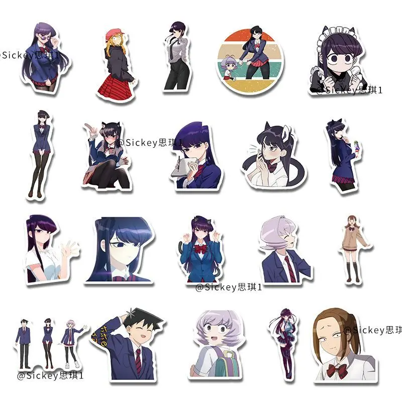 Komi Kawaii 애니메이션 스티커, Komi-san Wa Komyushou Desu 학교 용품, Komi Shouko 문구, 어린이 선물