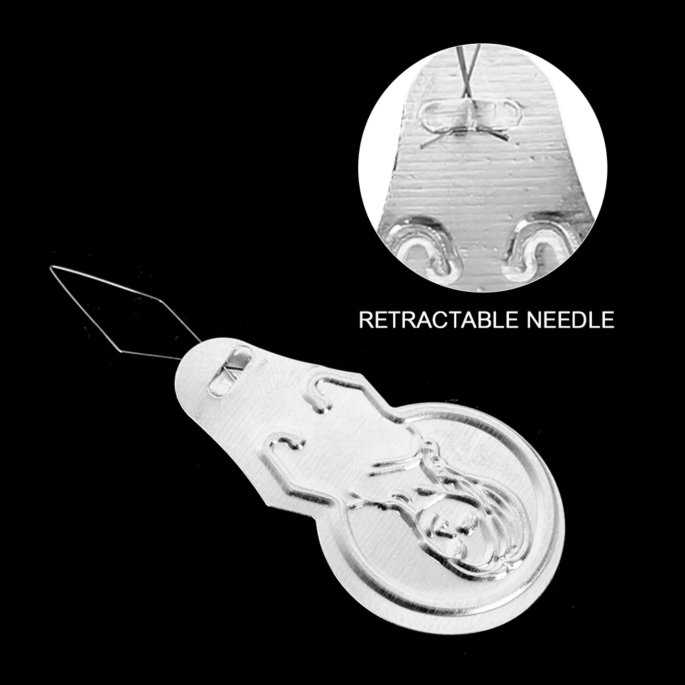 Description Picture 4 of itemSilver Tone Wire Loop DIY Needle Threader Stitch Insertion Hand Machine Sewing Tools Bow Wire knitting Needles Thread Tool