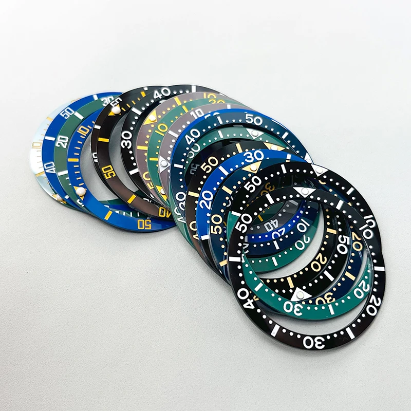 38Mm * 31.6Mm Fashion Ceramic Watch Bezel Insert Adatto A Seiko Skx007 Skx009 Srpd Custodie Per Orologi Nh35 Nh36 Movimento Orologio Sostituire Le Par