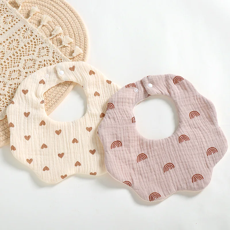 Bavaglini 6 strati garza mussola bambino bambini Bandana alimentazione Burp panno morbido neonato Saliva asciugamano neonata ragazzo accessori - immagine 2