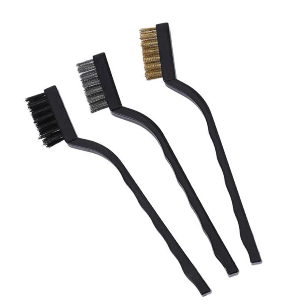 

1 Pc Cleaning Brush 7'' Stainless Steel Copper Nylon Wire Metal Brush 170mm Rust Scrub Removal Polishing Tool Hand Manual Tools
