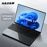 H&U&W 15.6″ Portable Laptop Intel N5095 32GB DDR4 2TB SSD Windows11 Notebook Pc Gamer Office Computer with Backlit Fingerprint