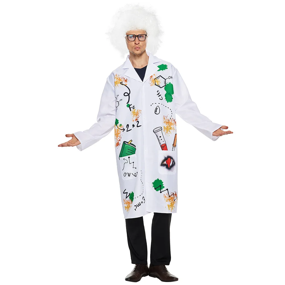 

Cosplay Clothing Halloween Costume For Men Women Coats Science Monster Crazy Scientist Campus Party Traf Dress Adult Clothe Robe