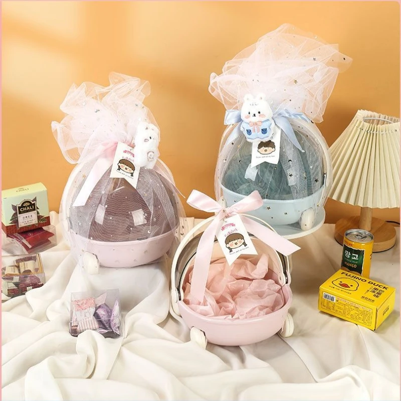 Baby Gift Box Round Flip Cover Storage for Banquet Birthday