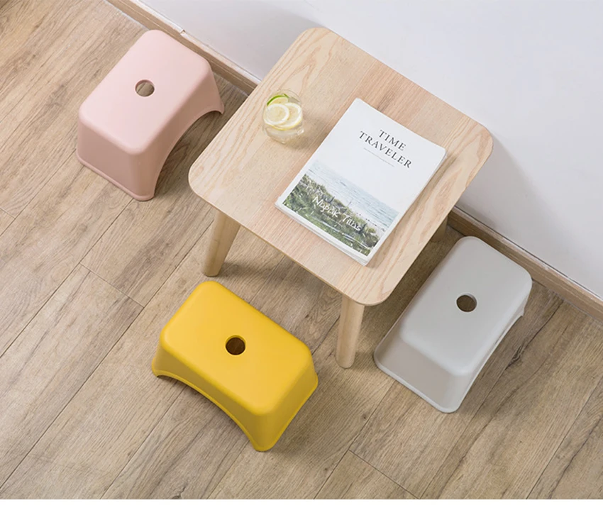 Description Picture 4 of item1Pc Non-slip Thickened Children Chairs Seat Kids Low Stools Household Supplies Home Bathroom Footstool Living Room Furniture