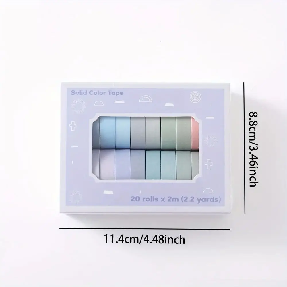 Washi Tape Set 20 Rolls 10mm Wide 2m Long Masking Tape For Journaling Scrapbooking Notebook