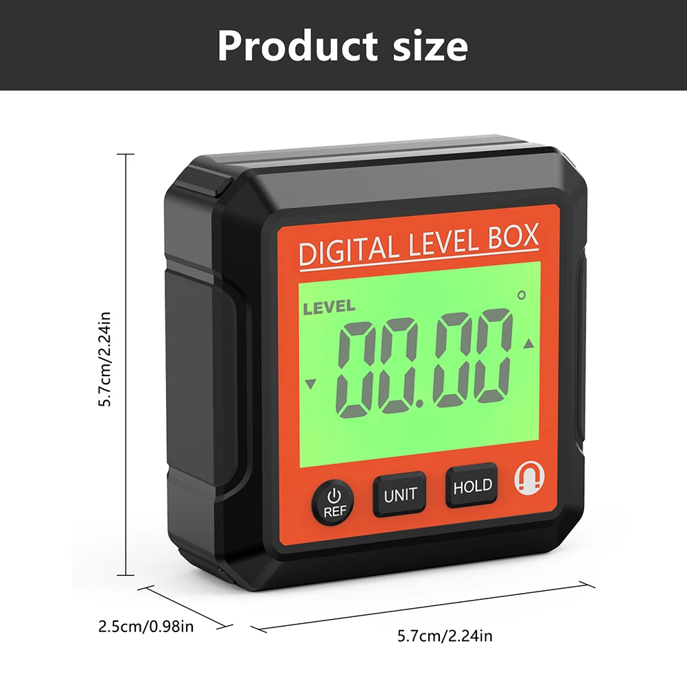 Digital Angle Protractor Inclinometer Magnetic Goniometer Angle Gauge Level Angle Finder Angle Cube Level Box Measuring Tools 6