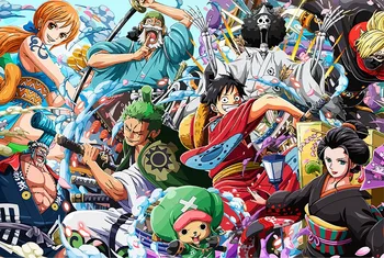 Картина по номерам на холсте набор для рисования аниме Ван Пис One Piece - 8118 Г 60x40