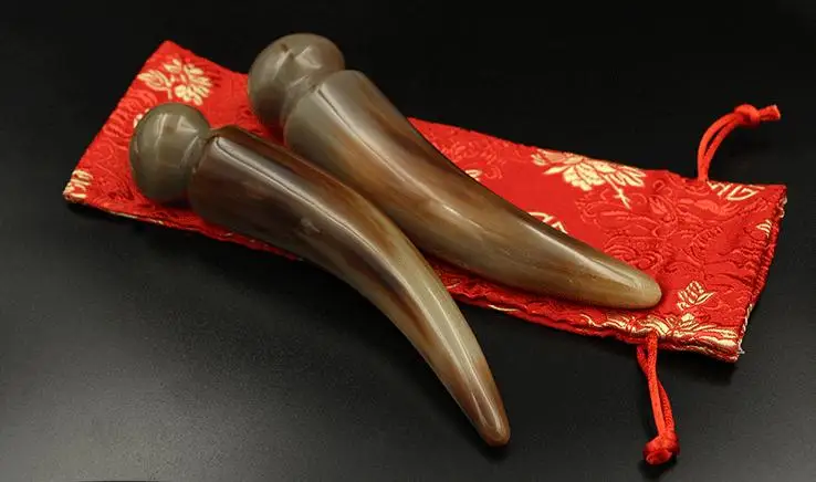 Natural yak horn point good massage foot good knock bile by dial the reinforced bar, foot and body acupoints foot massage hammer