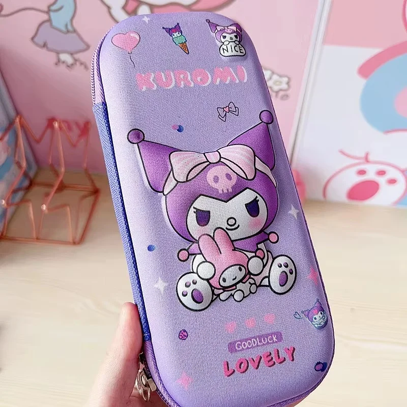 Sanrio Series Student Pencil Box Large Capacity Creative Cartoon Colored 3d Pencil Case Storage Stationery Student Supplies Gift