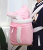Pet Carrier Bag Cat Dogs Plush Backpack Outdoor Travel Walking Winter Warm Nest Kitten Puppy Hanging Chest Portable Carriers 3