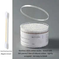 500PCS Boxed Double Headed Circular Disposable Makeup Cotton Swab and Makeup Removal Daily Cleaning Pet Care Multi-purpose 1