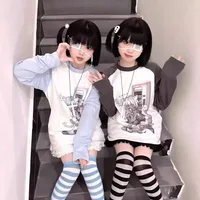 raf zara women 2024，vetement femme，stitch，tee shirt femme，y2k Vêtements japonais à manches longues pour femmes, Économie à manches courtes, Vêtements pour femmes, Kawaii, Printemps, Été, Années 2000, Y2K 5