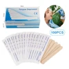 Disposable Wooden Tongue Depressor for Tattoo, Waxing Stick, Individual Pack Removal, Tongue Beauty Tool, 10/30/50/100/200Pcs 1