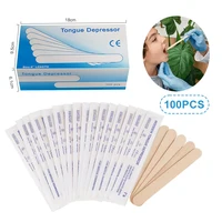 Disposable Wooden Tongue Depressor for Tattoo, Waxing Stick, Individual Pack Removal, Tongue Beauty Tool, 10/30/50/100/200Pcs 1