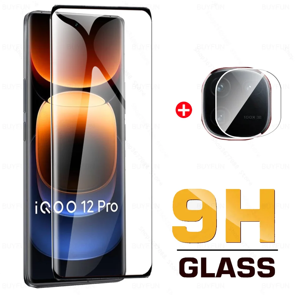 

9H Curved Glass For vivo iQOO 12 Pro 5G Tempered Glass iQOO12Pro iQOO12 12Pro V2329A 2023 6.78inch Screen Protector Camera Film