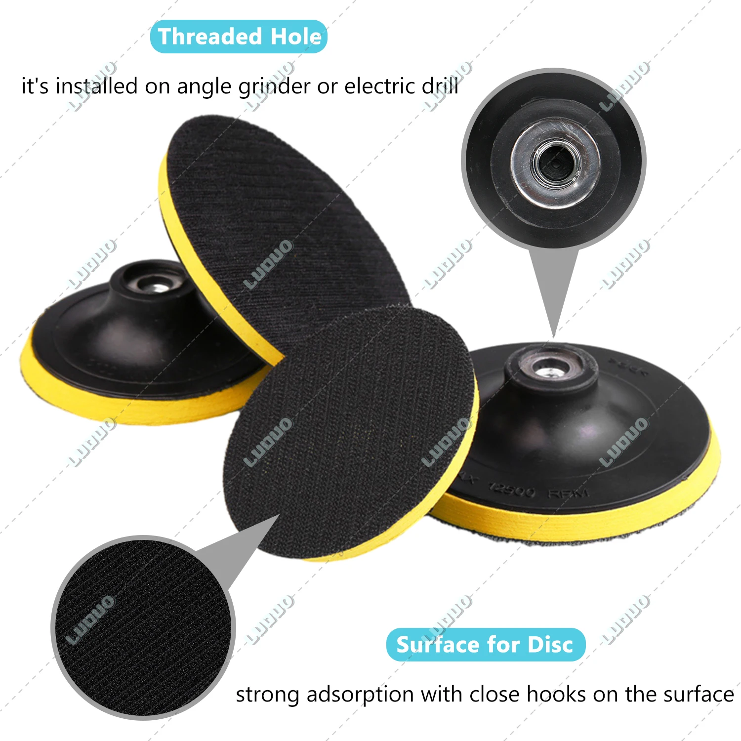 Sanding Discs Polish Sand Paper Sandpaper Tools Sandpaper Set Round Sandpaper Disk Hook & Loop for Wood Steel Jewelry Car Detailing Polishing 2 3 4 5 6 Inch