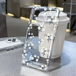 Elegant Clear Floral Phone Case - Soft Silicone Cover - iPhone X (Clear XL009)