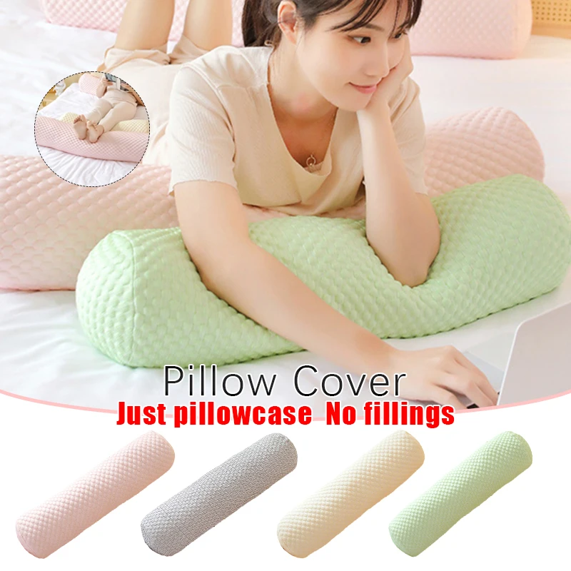 

Breathable Round Bolster Pillowcase (No Inner Filling) 60-120 Long Pillow Cover Comfortable Relax Body Waist Back Cushion Cover