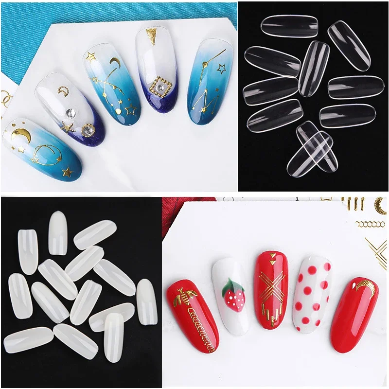 250 Pieces Per Bag Full Cover Oval False Nail Tips Purchase Specific Sizes Fake Nails For Paintting Prastic Size 0 1 2 3 4 5 6