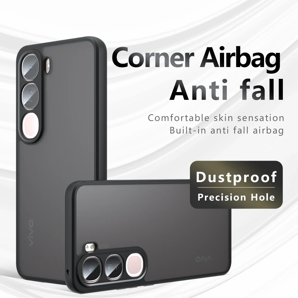 Luxury Matte Armor Transparent Acrylic Phone Cover