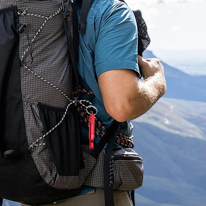 Multifunctional Aluminum Alloy Emergency Survival Whistle Portable Outdoor Tools Training Whistle Camping Defense