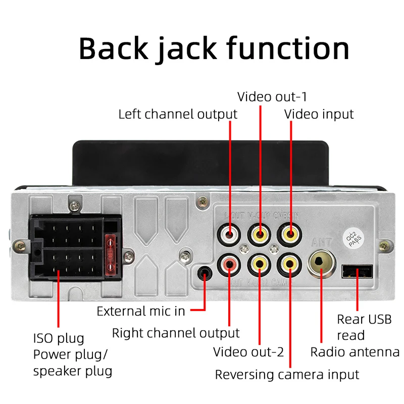 Comprar Hippcron-Radio estéreo para coche, 1 Din, pantalla táctil HD de 5  pulgadas, Bluetooth, reproductor Multimedia MP5, receptor FM, enlace espejo  USB