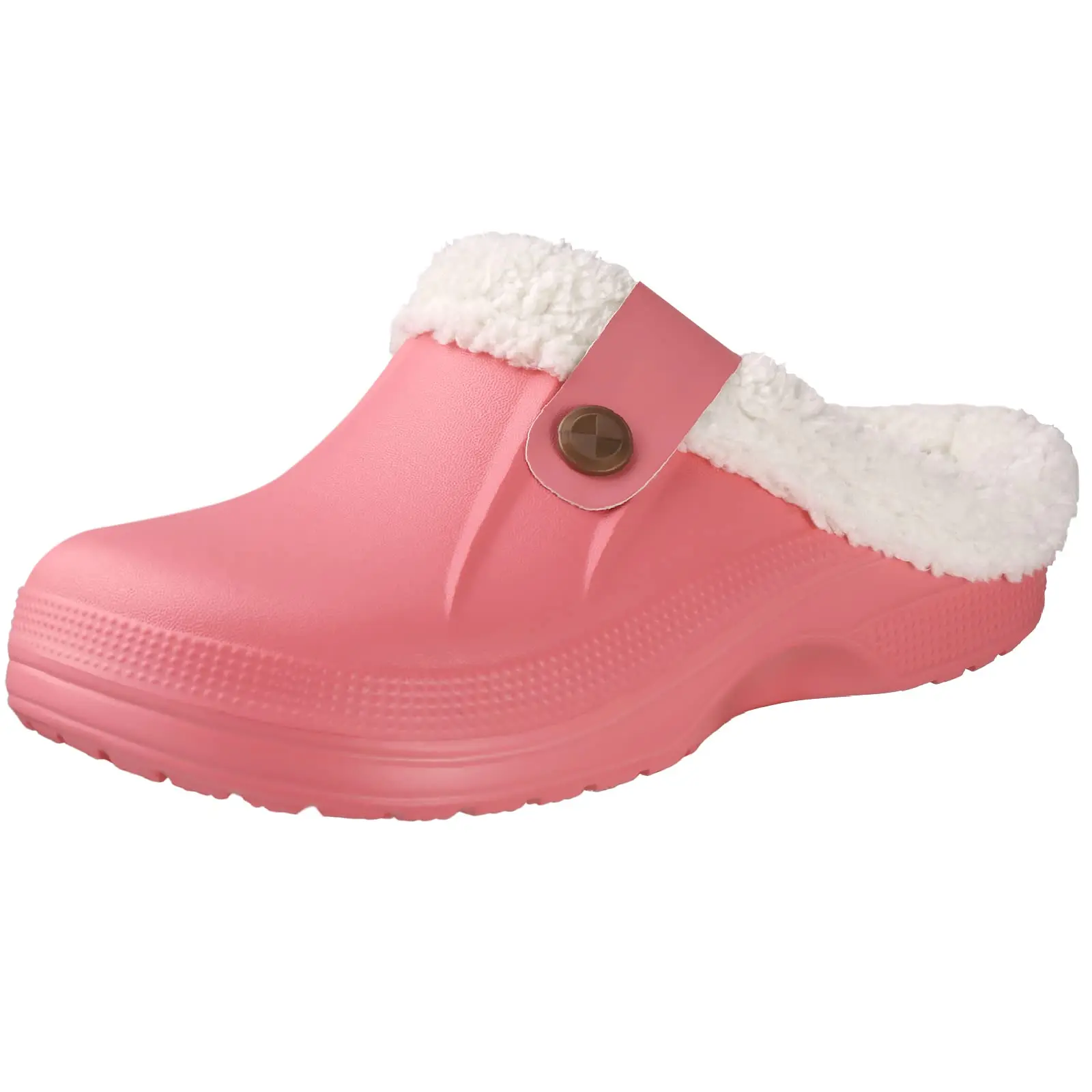 Unisex Winter Plush Fur Waterproof Slippers – Versatile Indoor and Garden Footwear